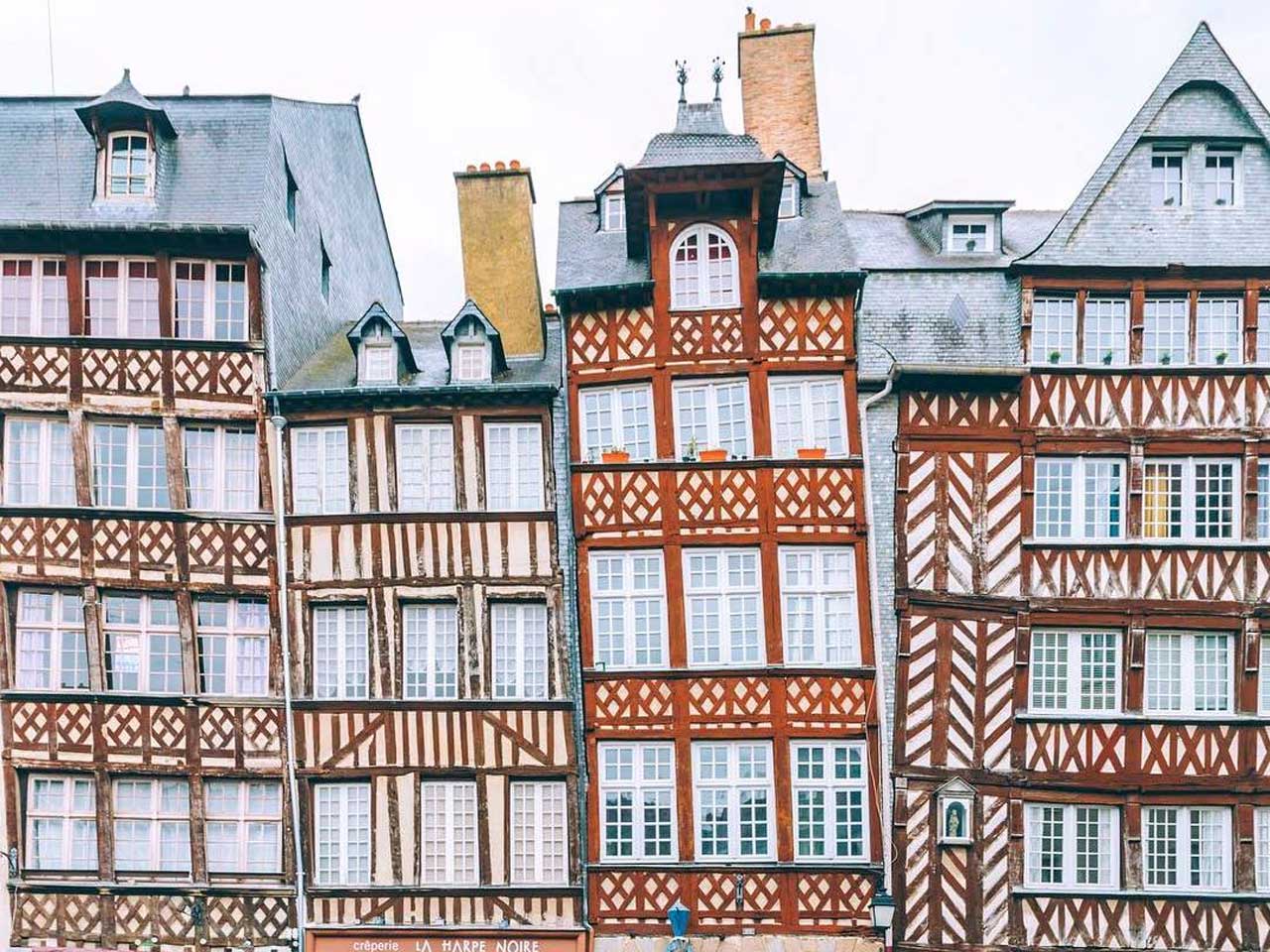 Rennes facades médiévales