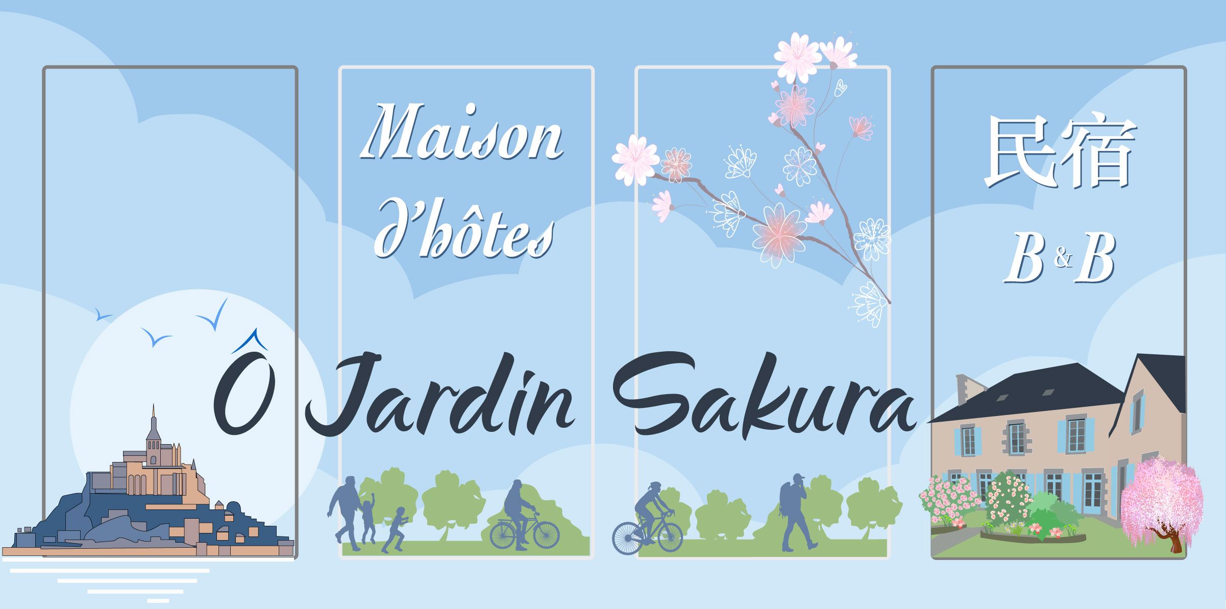 La maison d'hôtes "O Jardin Sakura", près du Mont-St-Michel