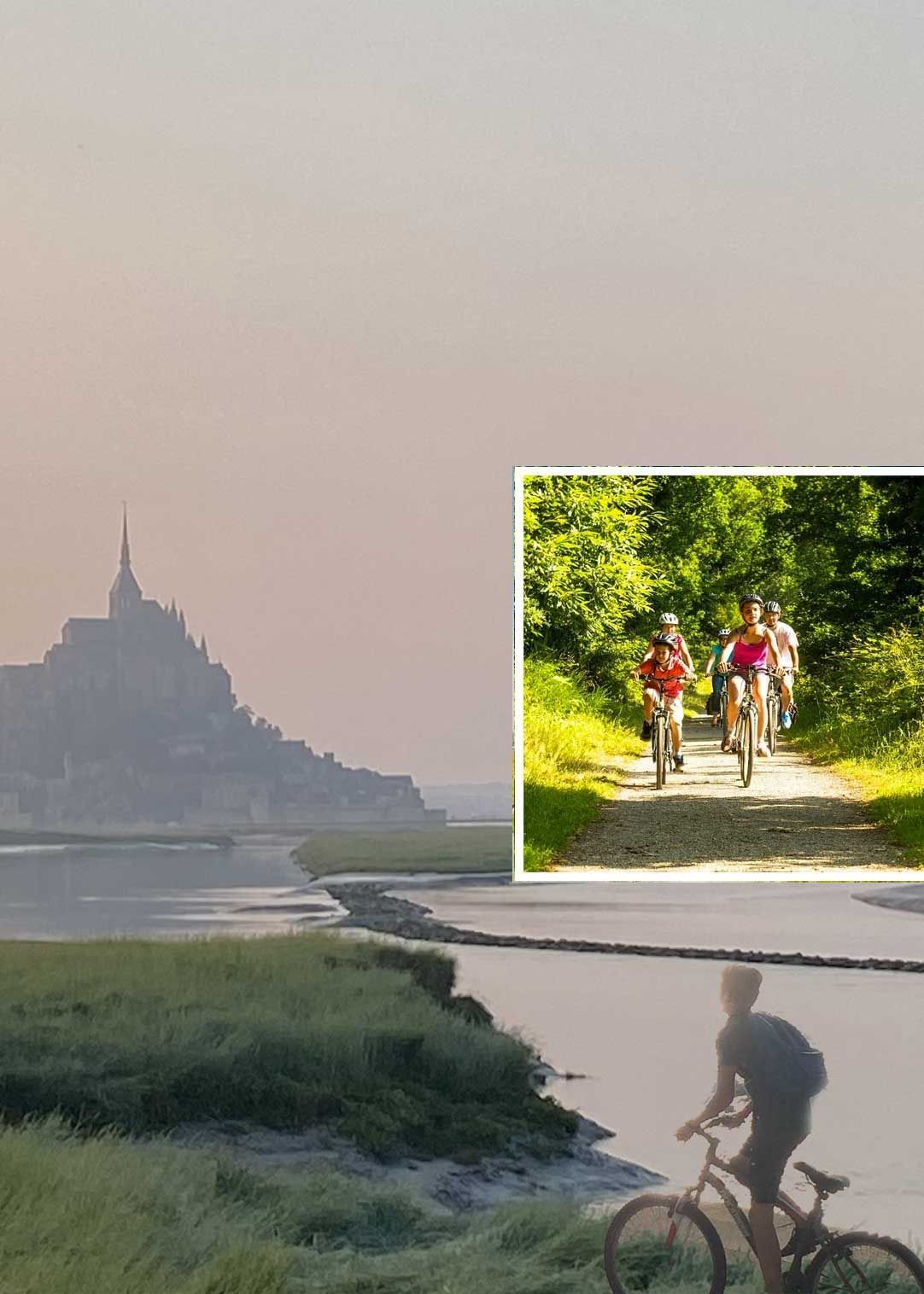 Accueil vélo avec france vélo tourisme pour les voyageurs qui souhaitent visiter fougères, mont-saint-michel, saint-malo