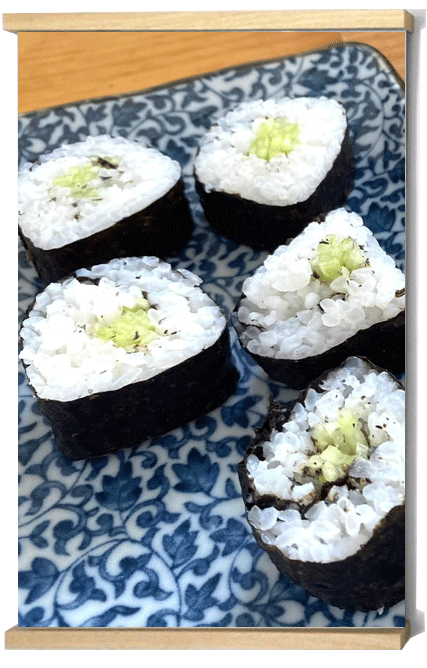 table d'hote vege sushi maki aux concombres